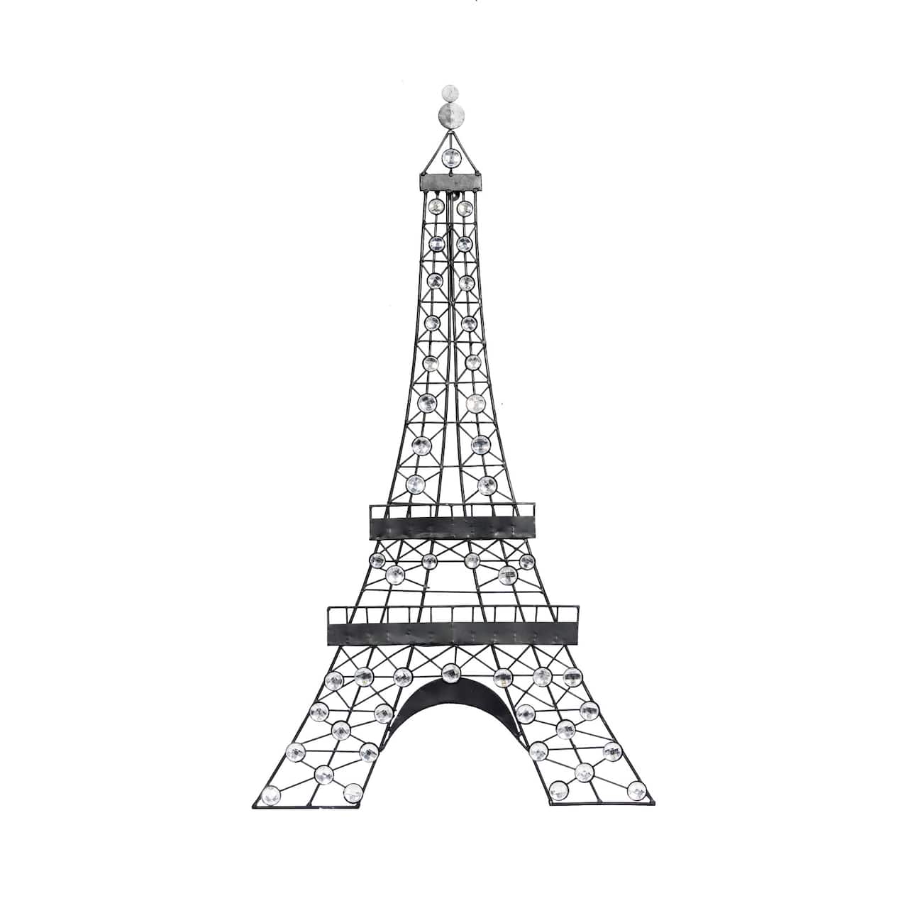 32" Black Metal Eiffel Tower Glam Wall Décor